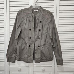 Maurices Gray Long Sleeve Open Front Jacket Women's Size Medium